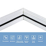 Плінтус РР самоклеючий 2300х70х4мм Білий з чорною смужкою (D) SW-00001830, фото 4