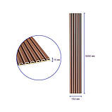 Рейка декоративна WPC кругла стінова 3000х152х15мм Каштан SW-00001872, фото 3