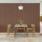 Рейка декоративна WPC кругла стінова 3000х152х15мм Каштан SW-00001872, фото 7