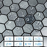 Самоклеюча алюмінієва плитка 300х300х3мм Срібна мозаїка із дзеркальними вставками SW-00001928, фото 4