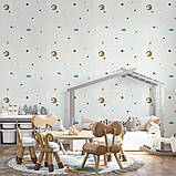 Панель стінова 3D 700х700х4мм Зірки та місяць на білому фоні SW-00001970, фото 7