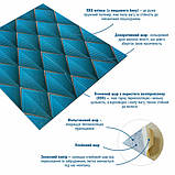 Панель стінова 3D 700х700х4мм Ромб синій SW-00001985, фото 2