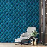 Панель стінова 3D 700х700х4мм Ромб синій SW-00001985, фото 5