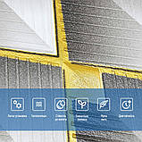 Панель стінова 3D 700х700х4мм Ромб сірий SW-00001986, фото 4