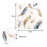 Панель стінова 3D 700х700х4мм Пір'я різнокольорове SW-00002001, фото 3