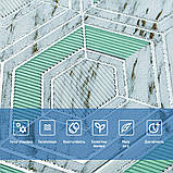 Панель стінова 3D 700х700х4мм Сіро-зелені стільники мармур SW-00002006, фото 4