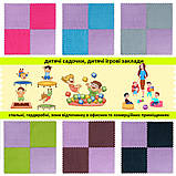 Підлога-пазл плюшевий 60х60х1см Фіолетовий (D) SW-00002087, фото 7