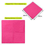 Підлога-пазл плюшевий 60х60х1см Рожевий (D) SW-00002093, фото 2