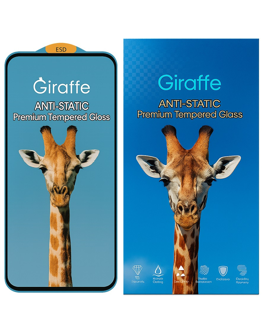 Захисне скло Giraffe ESD Anti-Static для Motorola Moto Edge 30 5G / G52 / G71s / G72 / G82 5G / G84 з чорною рамкою