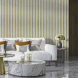 Рейка декоративна PS 2900х120х12мм Під білу шкіру із золотом SW-00002130, фото 7