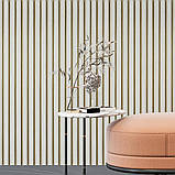 Рейка декоративна PS 2900х120х12мм Під білу шкіру із золотом SW-00002130, фото 8