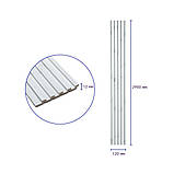 Рейка декоративна PS 2900х120х12мм Білий мармур SW-00002134, фото 3