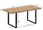 Обідній стіл на 6 осіб Forest 180x80x90 см, фото 7