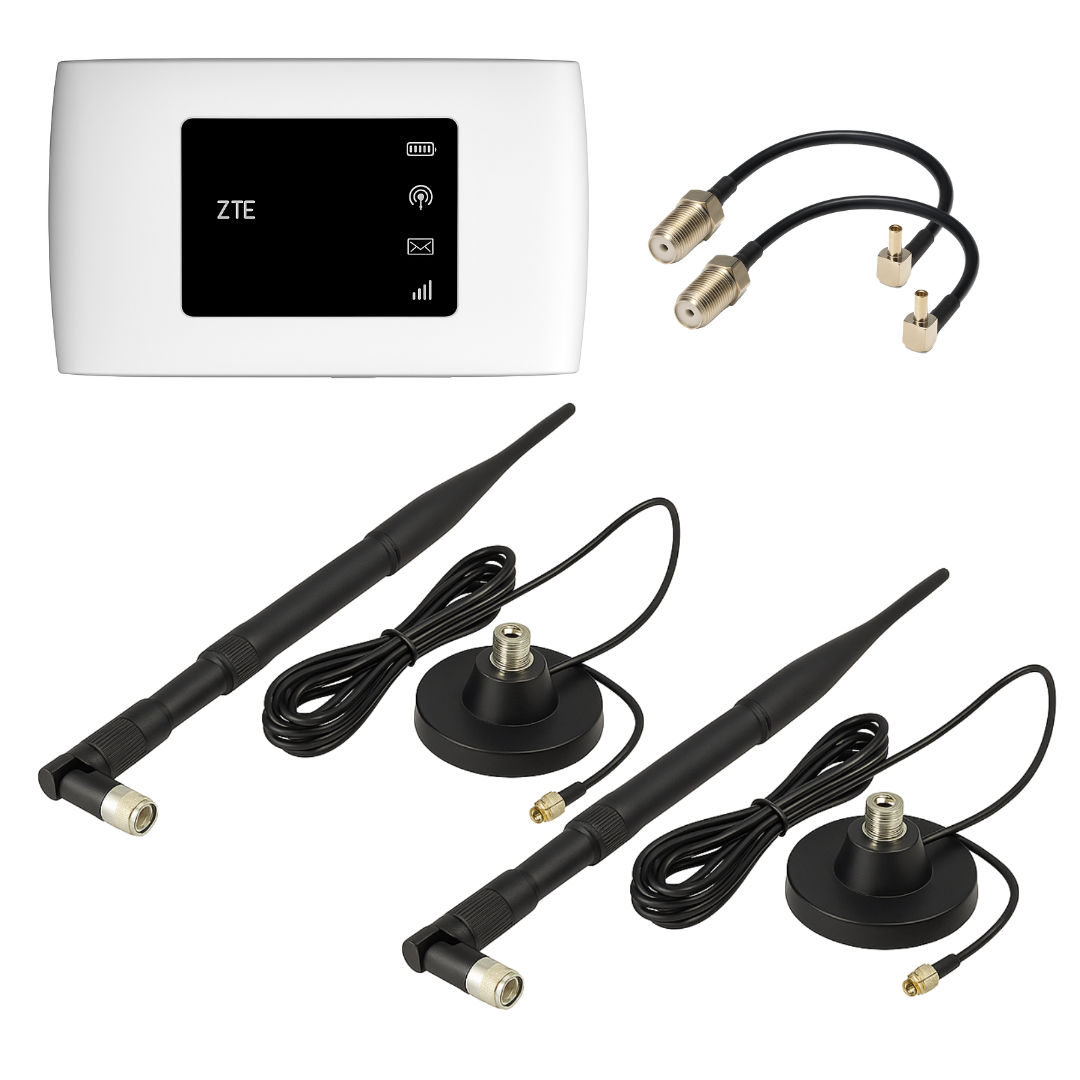 Автомобільний WiFi комплект 4G роутер ZTE MF920u + 2 шт. автоантен по 10 Дб