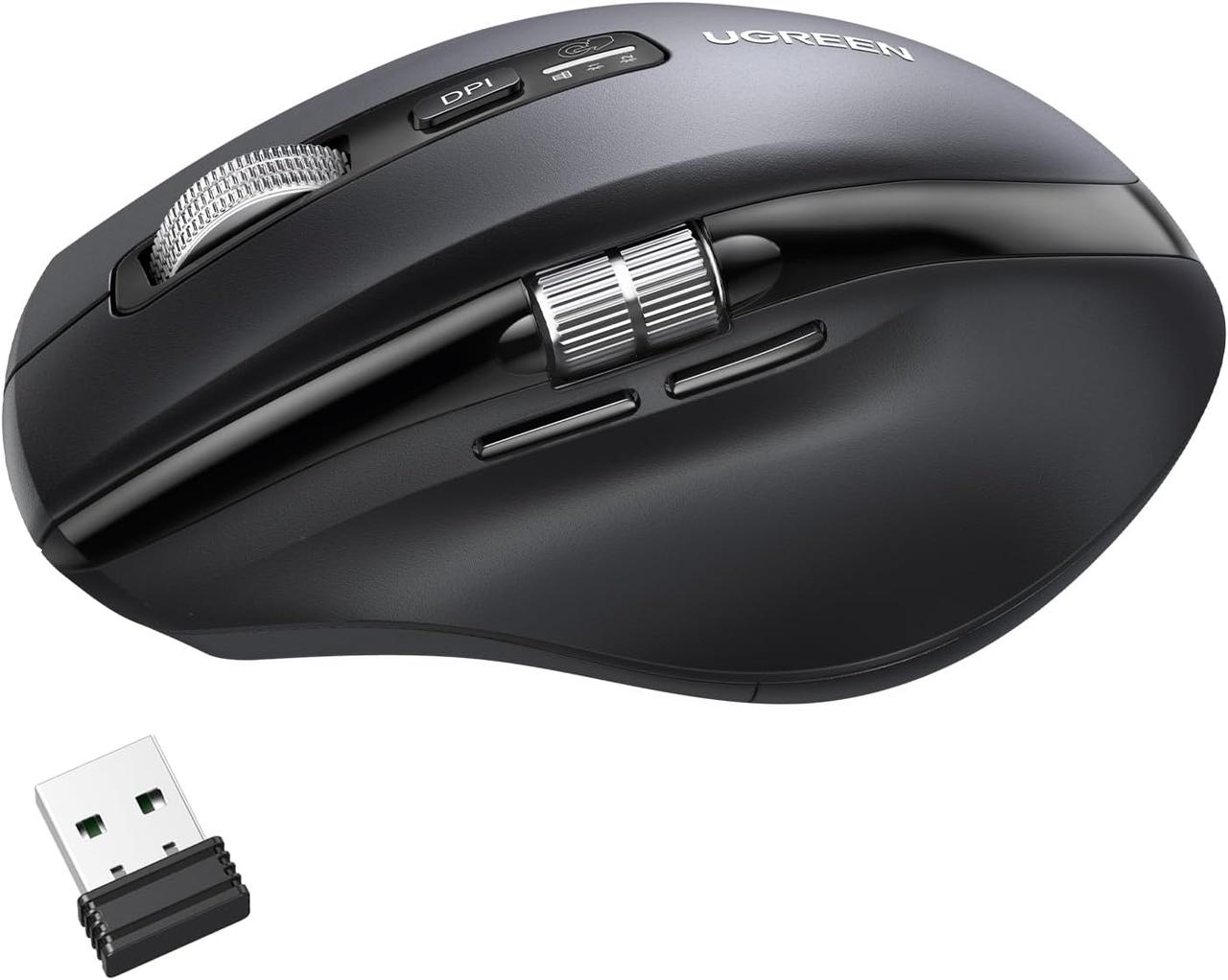 Бездротова миша UGREEN Wireless Mouse Ultra-fast Scrolling Black (M751), фото 1