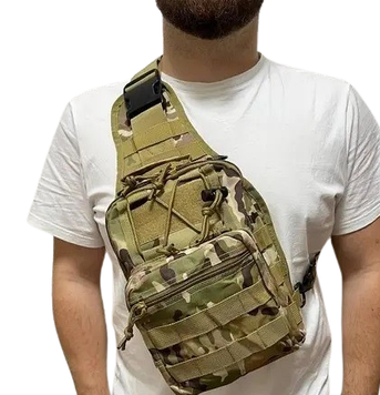 Сумка рюкзак тактична Solve через плече, 6 літрів мультикам.PeremogaUA