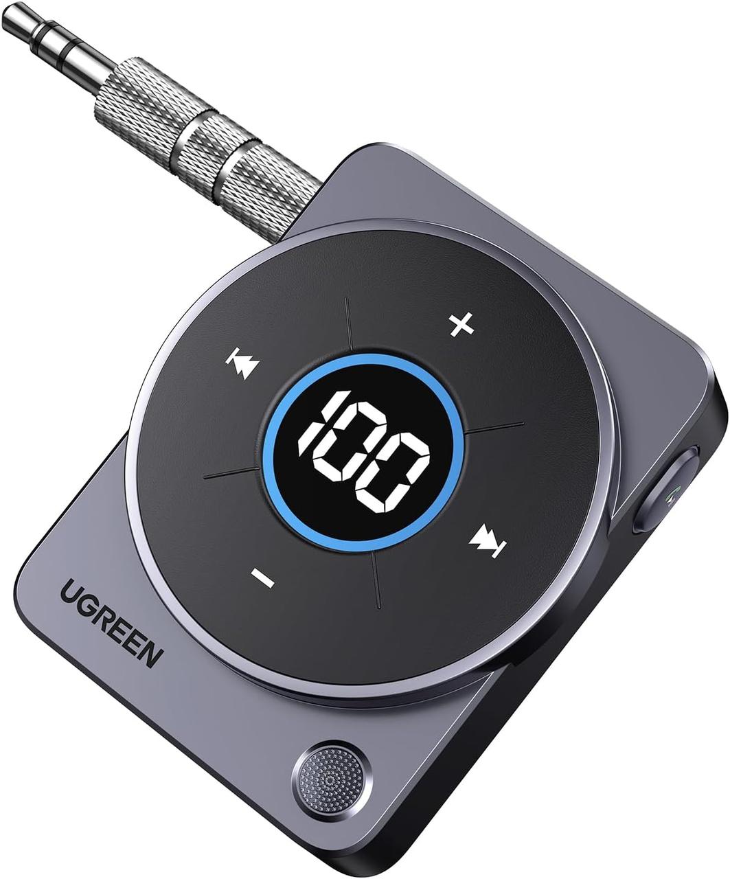 Бездротовий аудіоприймач Bluetooth 5.4 ресивер UGREEN Aux-ресивер для автомобіля (CM724), фото 1