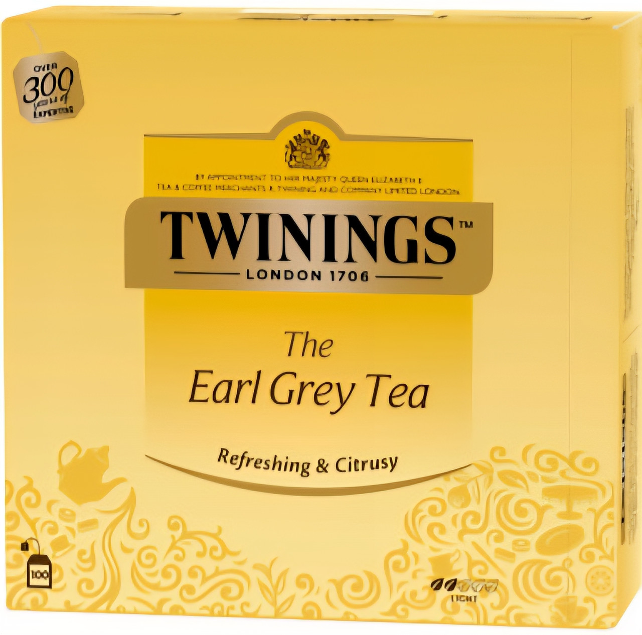 ОРИГІНАЛ! Чай чорний з бергамотом Twinings EARL GREY 100 пакетиків по 2г, Англія висока якість, фото 1