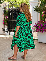 Сукня жіноча літня із софту вільного крою з принтом рр.50-52, 54-56,58-60,62-64, фото 5