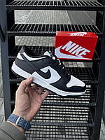 Кросівки Nike SB Dunk Найк СБ Данк чорні білі натуральна шкіра для чоловіків новий брендовий стильні