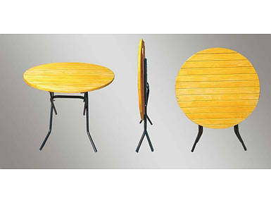 Стіл садовий розкладний D столешниці - 90см h - 75см ТМ КРЕМТЕПЛОБУДПЛЮС FG