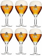 Набір келихів Leffe 0.33 л 6 штук (оригінал, бельгійське пиво, форма тюльпан)