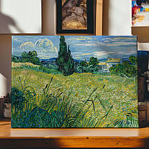 Картина на полотні "Ван Гог - Зелене пшеничне поле з кипарисом, Vincent van Gogh, Green Field", 48×60см, фото 3