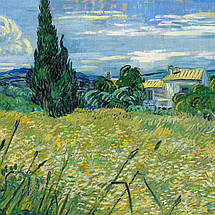 Картина на полотні "Ван Гог - Зелене пшеничне поле з кипарисом, Vincent van Gogh, Green Field", 48×60см, фото 5