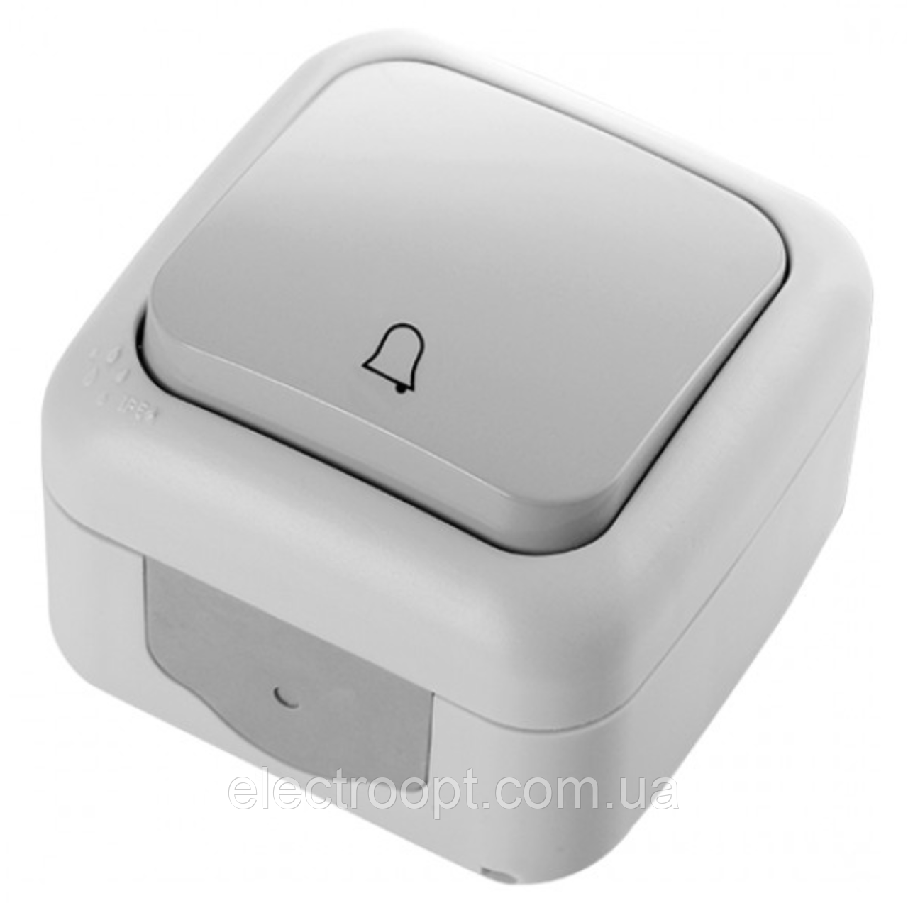 Кнопка дзвінка зовнішня вологозахищена VIKO Palmiye IP54 (сірого кольору)