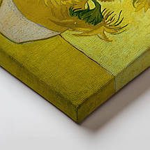 Картина на полотні "Вінсент ван Гог - Соняшники, Vincent van Gogh, Sunflowers", 60×45см, фото 5