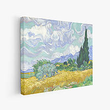 Картина на полотні "Вінсент ван Гог - Пшеничне поле з кипарисом, Vincent van Gogh, Wheat Field", 48×60см, фото 3