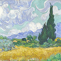 Картина на полотні "Вінсент ван Гог - Пшеничне поле з кипарисом, Vincent van Gogh, Wheat Field", 48×60см, фото 6