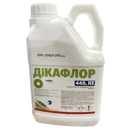 Гербіцид Дікафлор, (Дикамба, 422 г/л + Флорасулам, 18 г/л), 5 л.