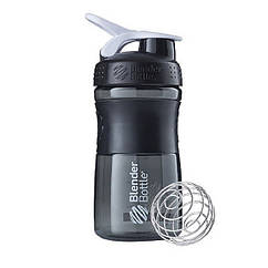 Шейкер спортивний Blender Bottle SportMixer 20oz 590ml Black White (1838398002), 8824374 — 416