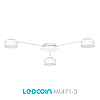 Люстра ML471-3 бiла Ledcoin на 3 лампи GX53 (стельовий світильник під змінні LED лампи) Ø630х55мм, фото 3