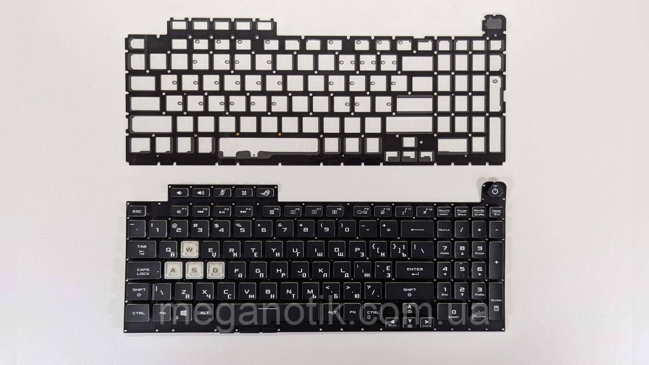 Клавіатура для ASUS ROG Strix G731GW з RGB підсвіткою, широкий шлейф, фото 1