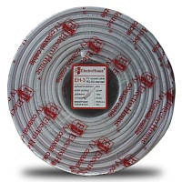 Кабель коаксіальний RG-6U 64%  обміднена сталь 1.02 ПВХ , білий, 100 м