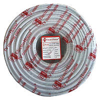 Кабель коаксіальний RG-6U 100%  обміднена сталь 1.02 ПВХ , білий, 100 м