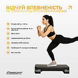 Степ-платформа EasyFit Step-B 2-ступінчаста сіра, фото 5