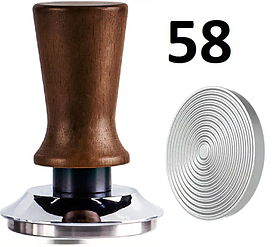 Пуш Темпер динамометричний 58 Bearr Wood Coffee Press 30lb Рифлений