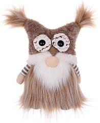 Декоративна іграшка Gnome with owl hat 30 см Різнобарвний BonaDi DP232206, 8796587 — 763