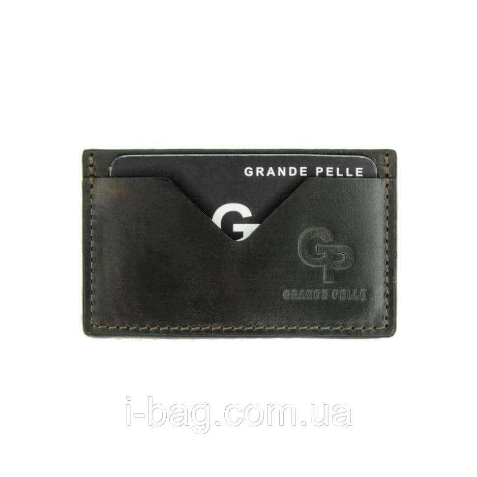 Кардхолдер Grande Pelle 300620 чорна шкіра Сицилія