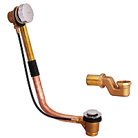 Сифон для ванни Koer BD-02-01 з переливом "напівавтомат", латунь (KR5195)
