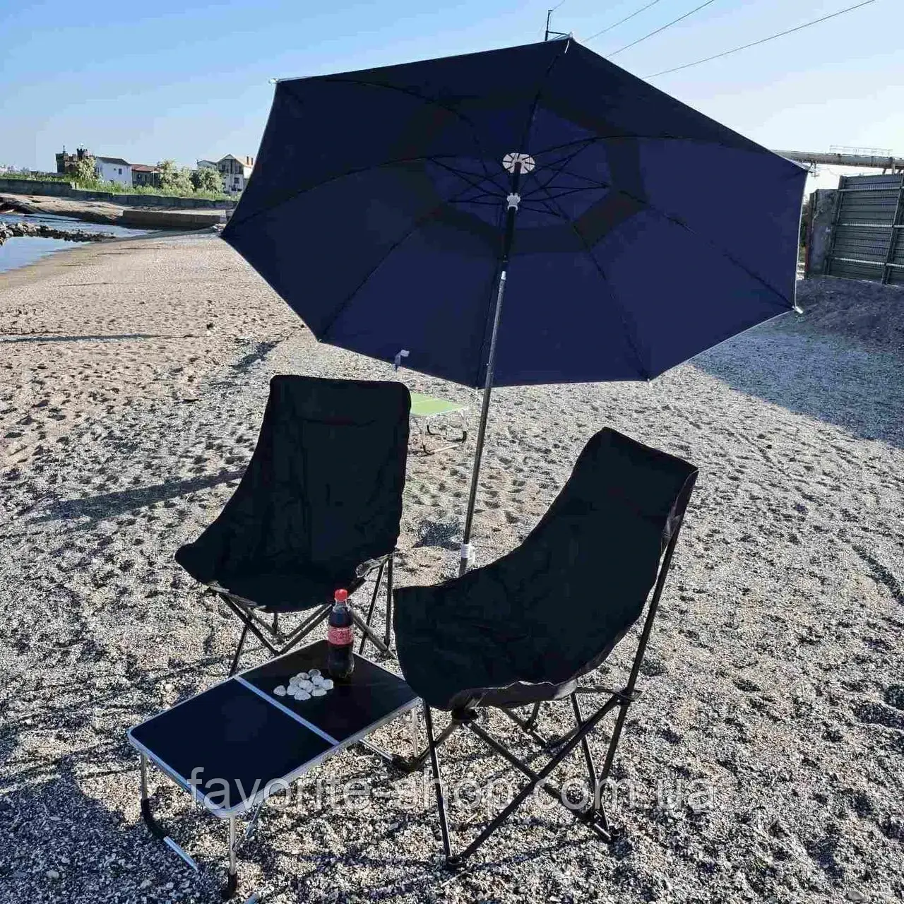 Компактний набір для відпочинку на природі (2 крісла, парасолька, столик)