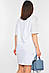 Жіноча туніка з тканини лакоста білого кольору. р.S 178199M, фото 3