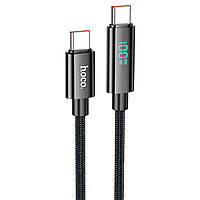 Кабель HOCO U125 Benefit 100W charging data cable with display Type-C to Type-C Black