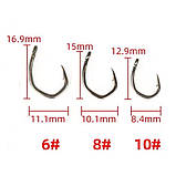 Коропові гачки «V-Claw» √6 (ТЕФЛОН), фото 2