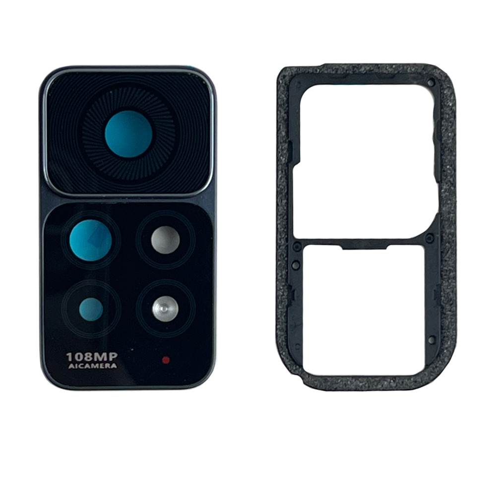 Скло камери Xiaomi Redmi Note 11 Pro (з рамкою) Black