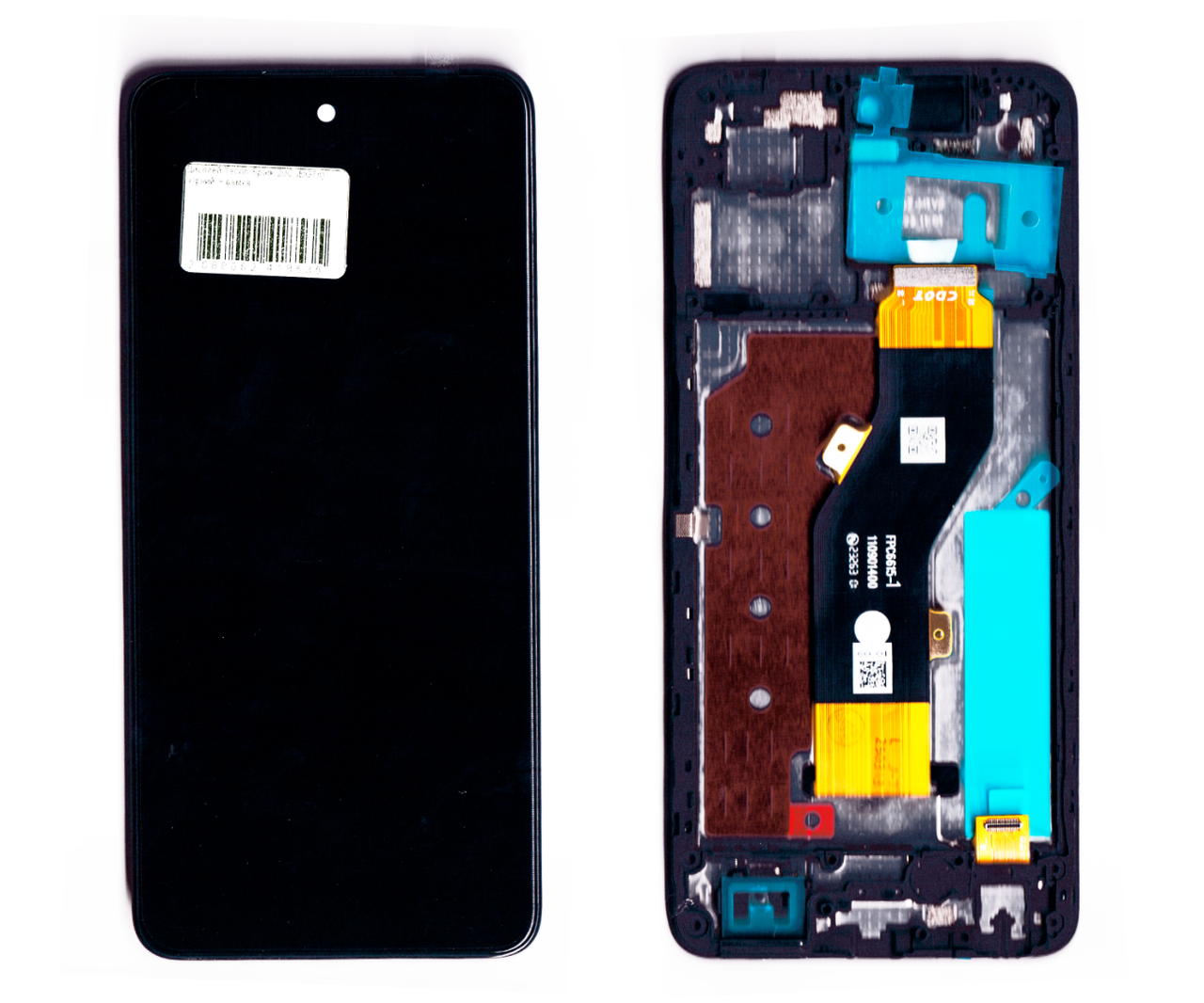Дисплей Tecno Spark 20C (BG7n) чорний + рамка, фото 1