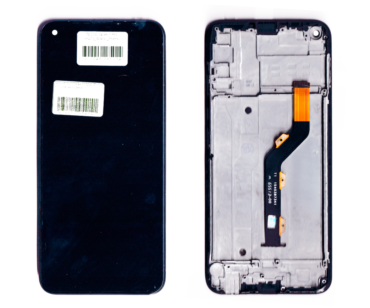 Дисплей Tecno Spark 5/ Spark 5 Pro (KD7) чорний + рамка, фото 1